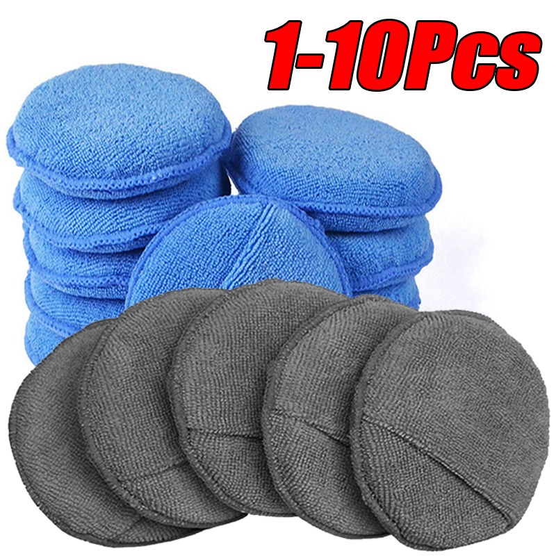 Wax Applicator Pad - 10 قطع من إسفنجات تلميع السيارات،