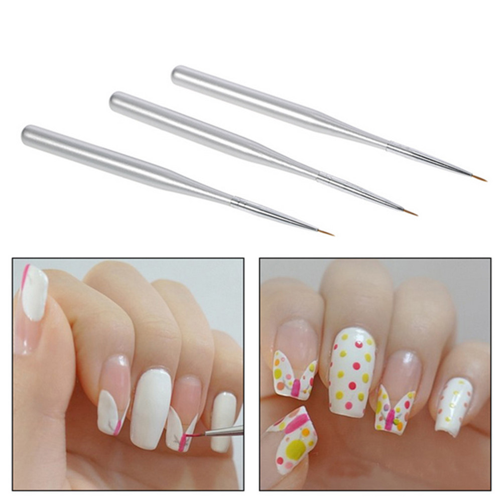 Detailing Brush Set - مجموعة أقلام رسم الأظافر 3 قطع