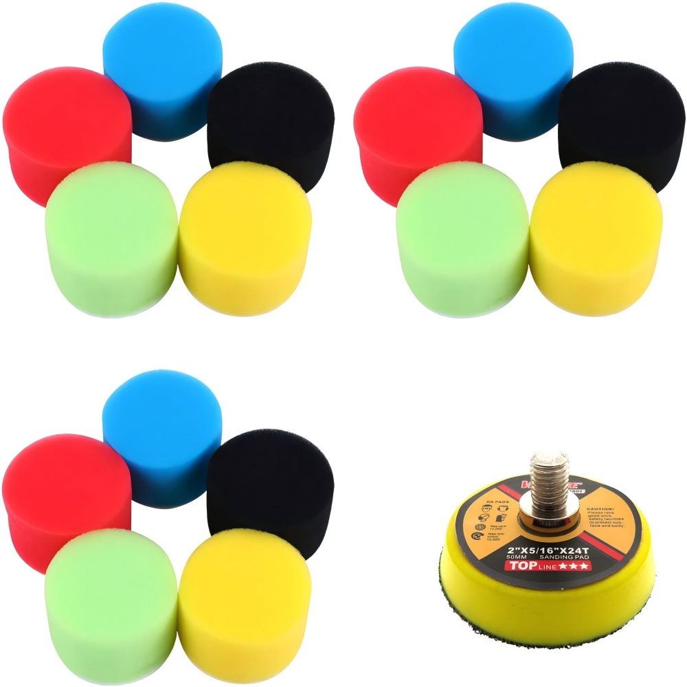 Polish Pad Set Buffer - 2 بوصة 50 مللي متر سيارة