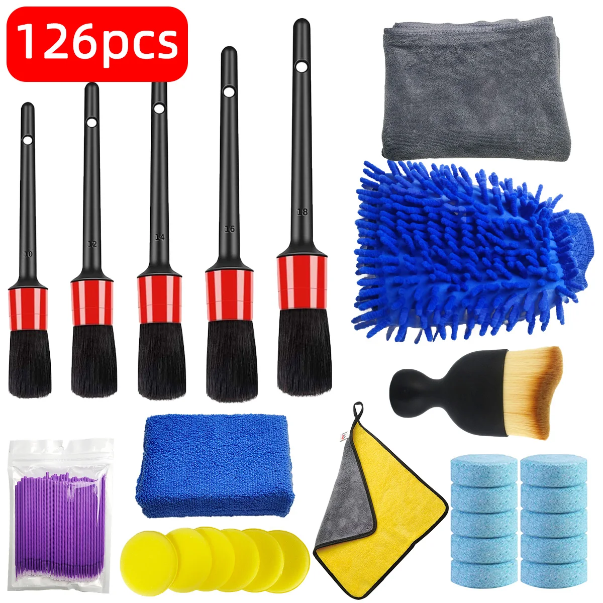 Dirt Brush Interior - طقم تنظيف تفاصيل السيارة مكون من