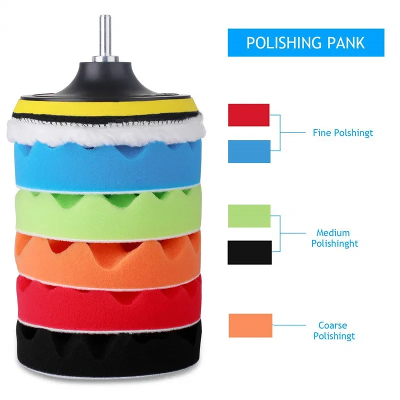 Polish Pad Set Buffer - 8 قطعة منصات تلميع السيارات عدة