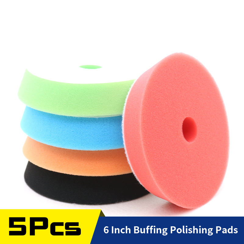 Polish Pad Set Buffer - 5 قطعة 6 بوصة الإسفنج لوحة