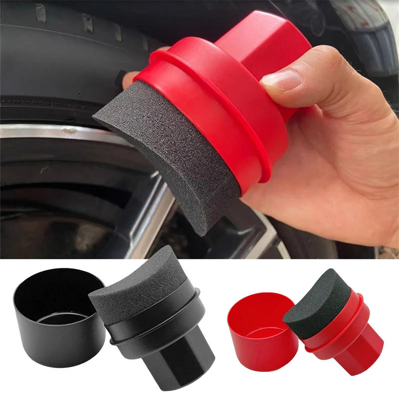 Wax Applicator Pad - إسفنجة تلميع إطارات السيارات مع غطاء،