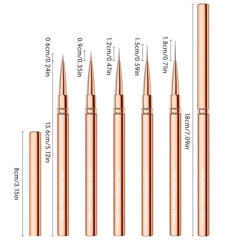 Detailing Brush Set - مجموعة من 1/3/5 فرش رسم للأظافر