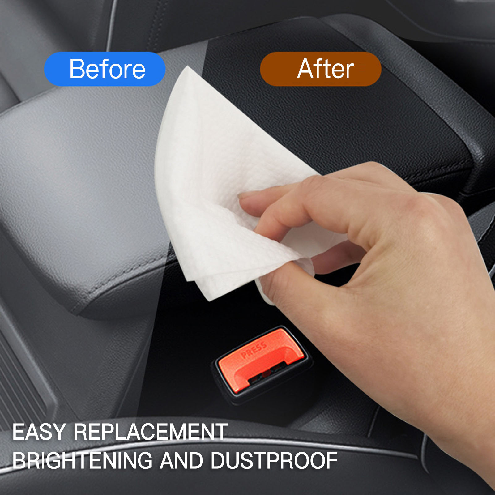 80 قطعة/كيس مناديل تنظيف داخلي - مراجعة Leather Cleaner Interior وسعره