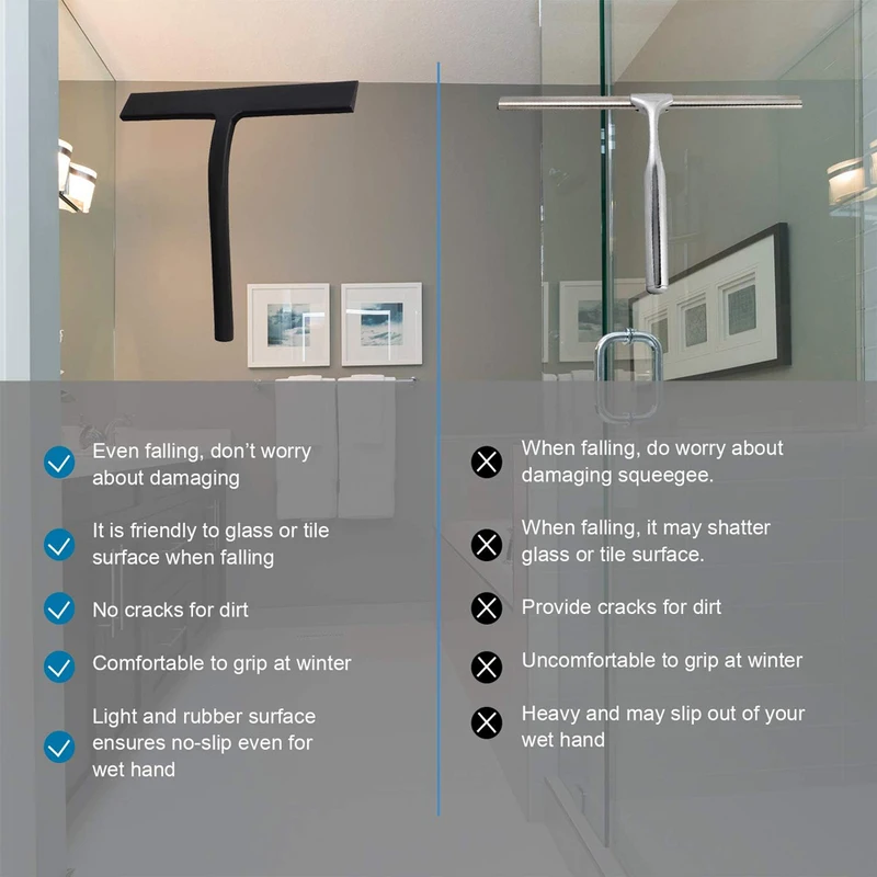 ممسحة دش من السيليكون خالية من - مراجعة Glass Cleaner Streak وسعره