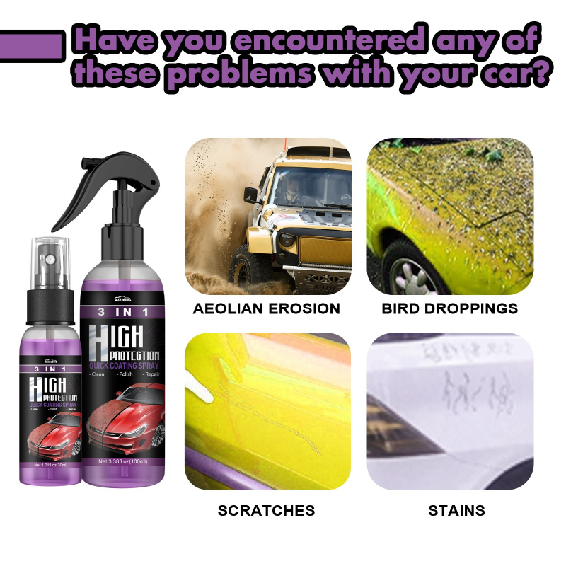 3 في 1 رذاذ طلاء سيراميك للسيا - مراجعة Car Wax Ceramic Coating وسعره